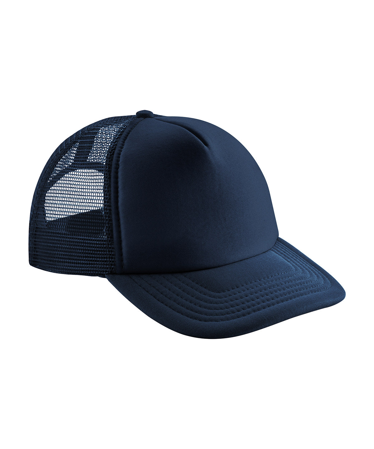 Beechfield Vintage snapback trucker in French Navy/French Navy, front view