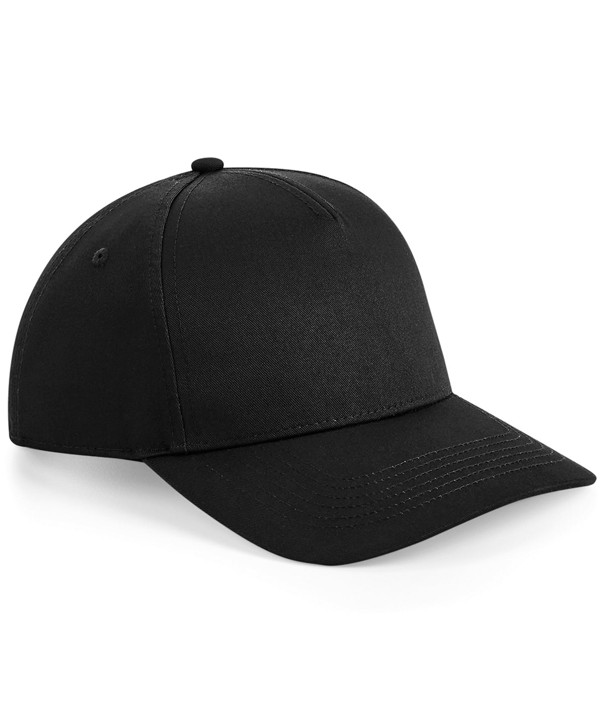Beechfield Urbanwear 5-panel snapback in Black, front view