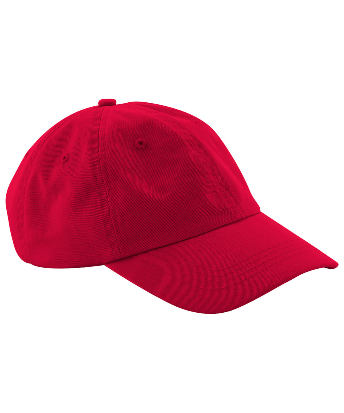 Beechfield Low-profile 6-panel dad cap in Classic Red, front view