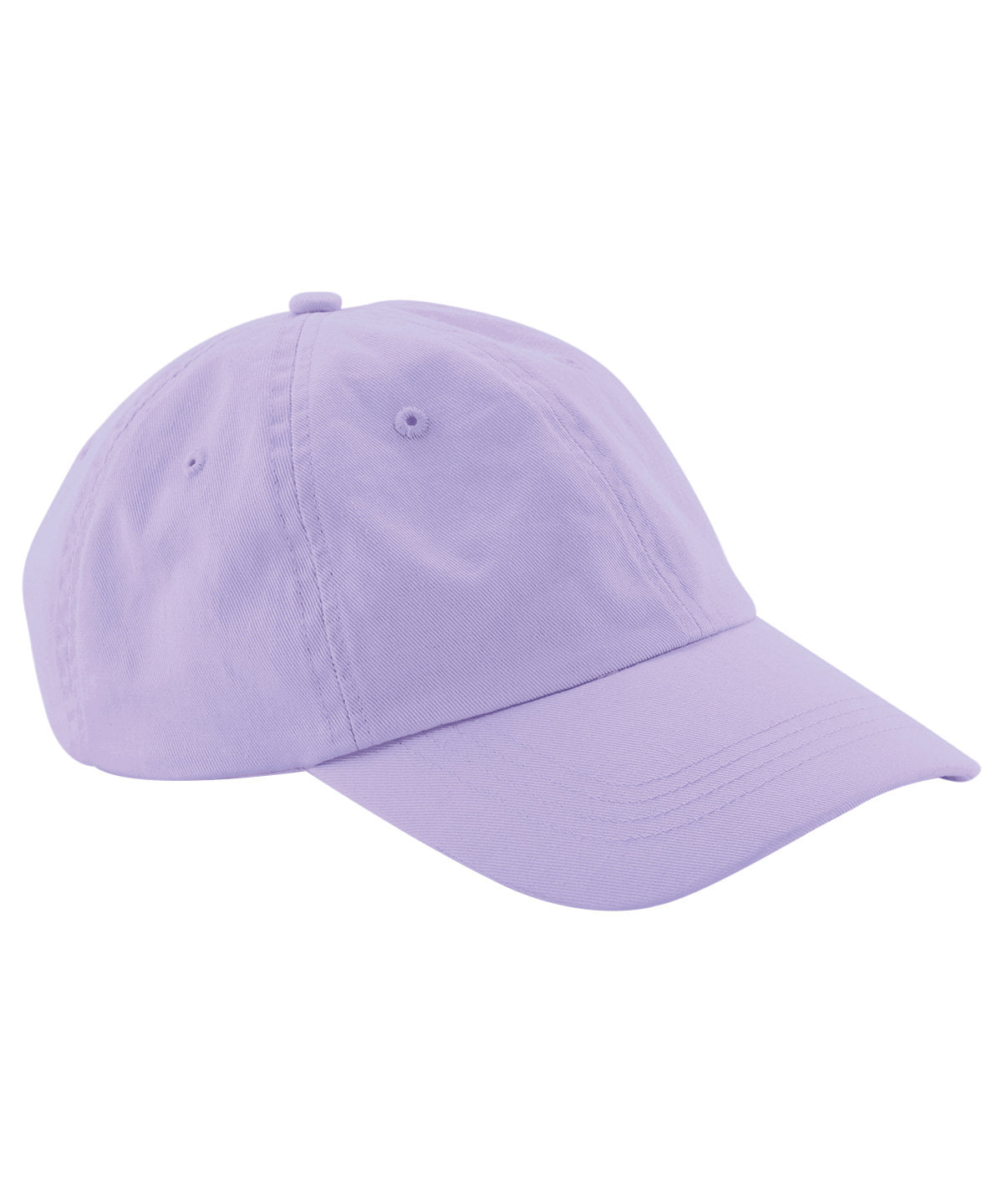 Beechfield Low-profile 6-panel dad cap in Lavender, front view