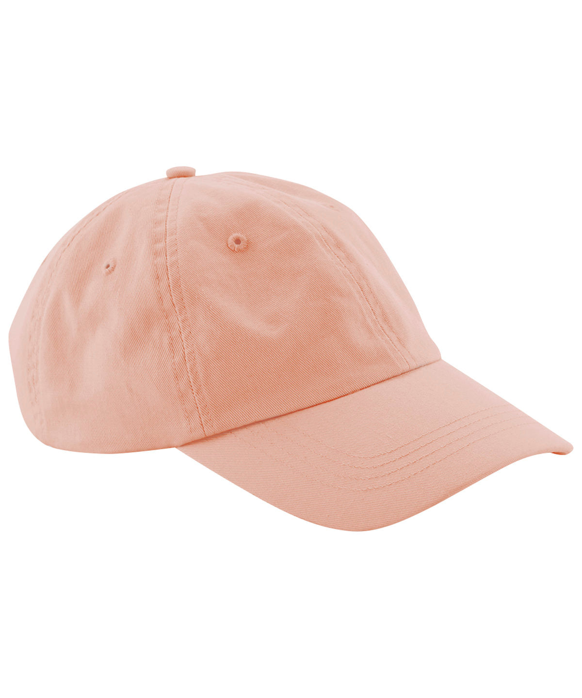 Beechfield Low-profile 6-panel dad cap in Peach, front view