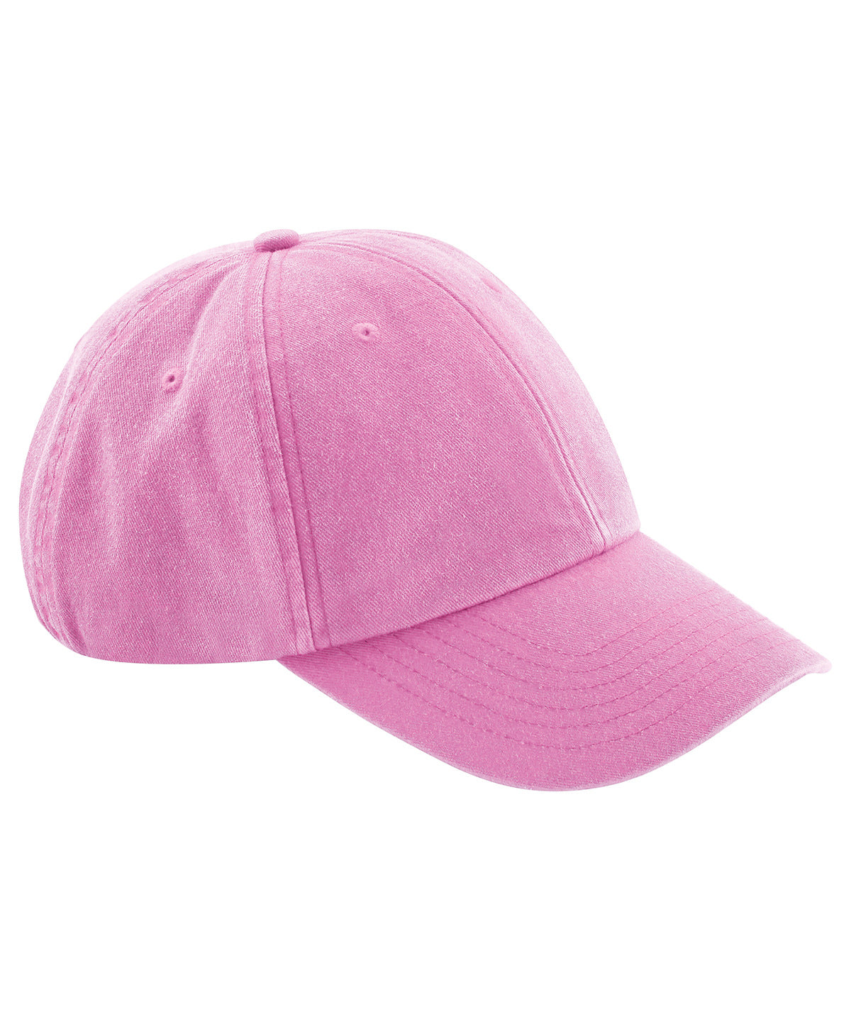 Beechfield Low-profile vintage cap in Vintage True Pink, front view