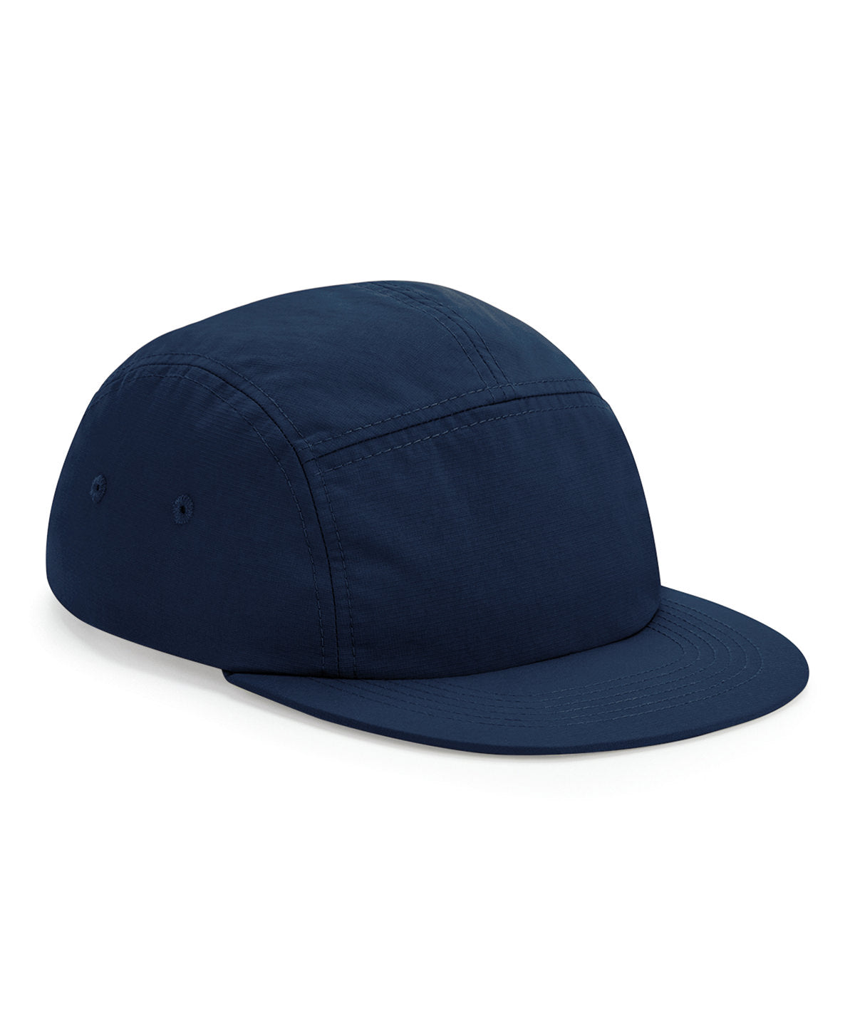 Beechfield Outdoor 5-panel camper cap in Navy, front view