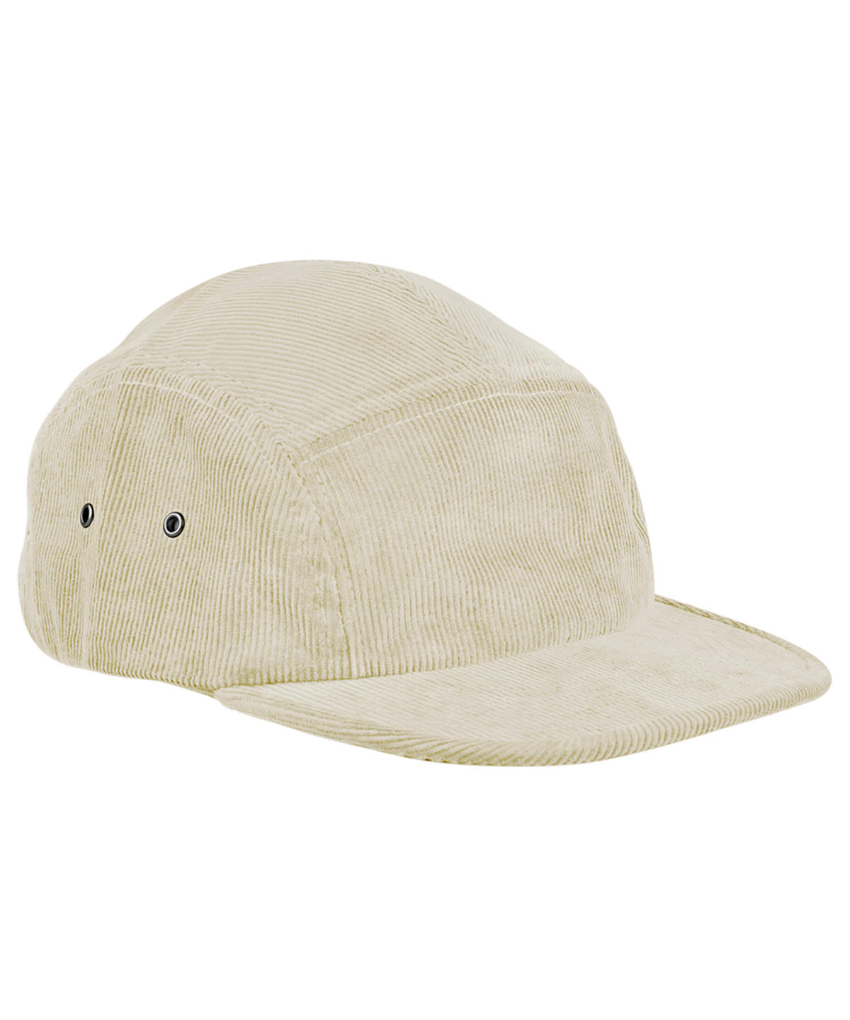 Beechfield EarthAware organic cord camper cap in Stone, front view