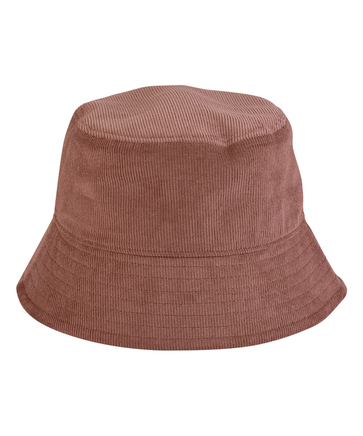 Beechfield EarthAware organic cord bucket hat in Redwood, front view