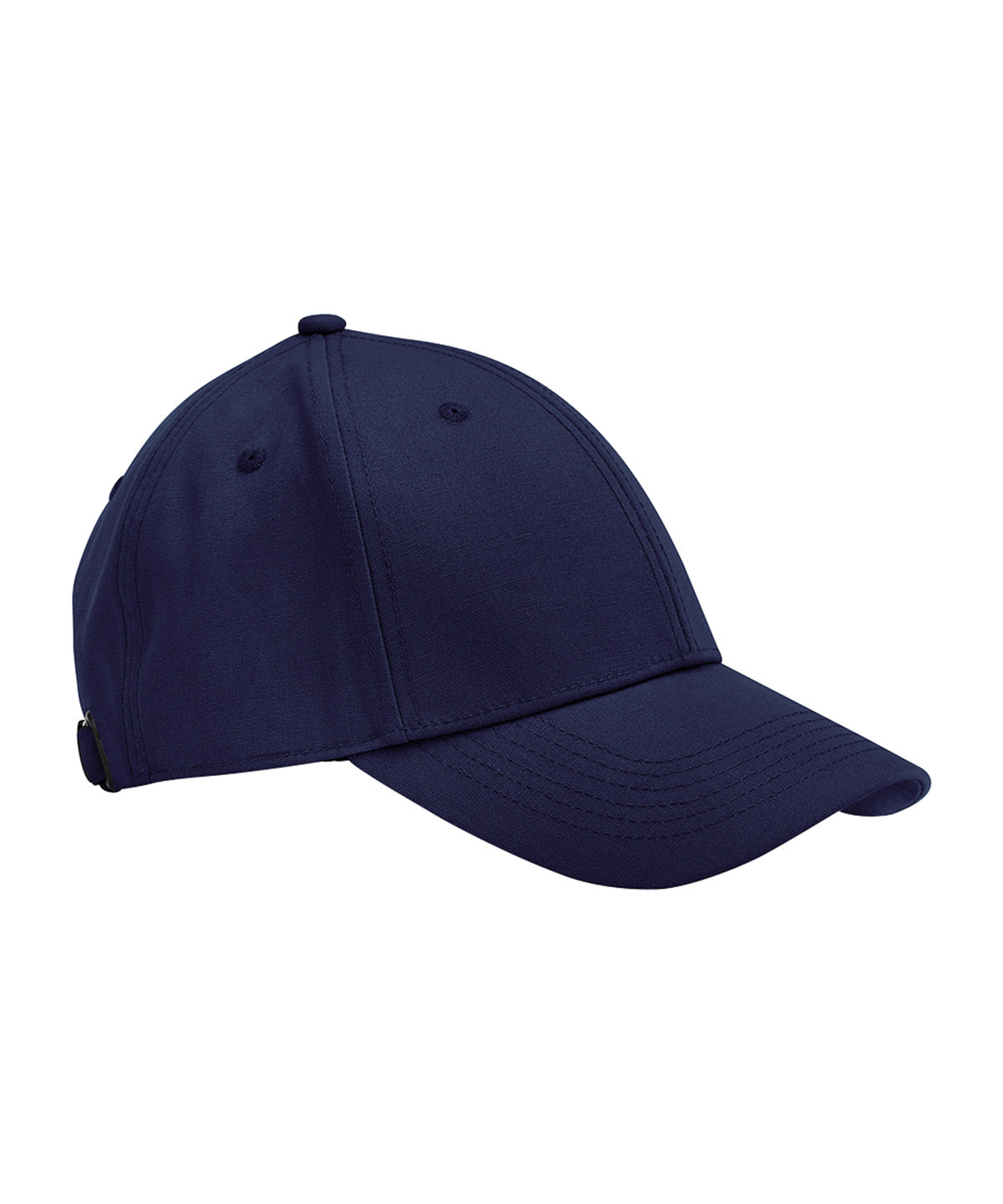 Beechfield EarthAware organic cotton canvas 6-panel cap in Oxford Navy, front view