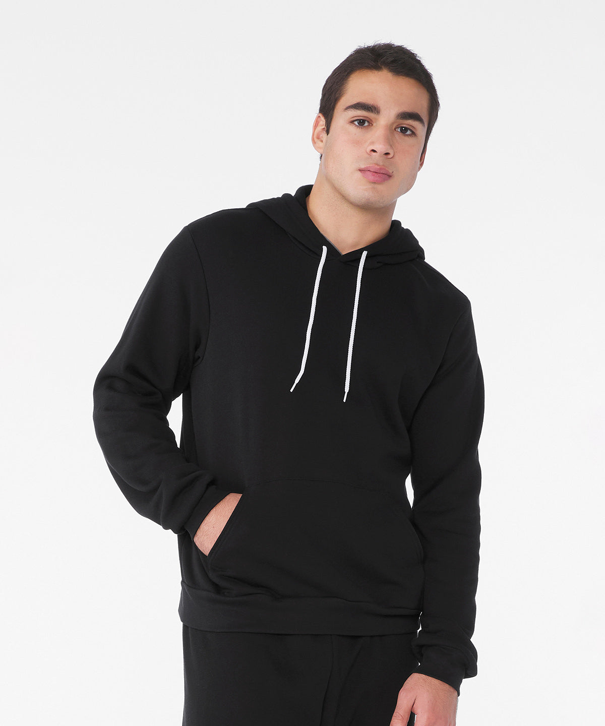 Bella Canvas Unisex polycotton fleece pullover hoodie, lifestyle photo