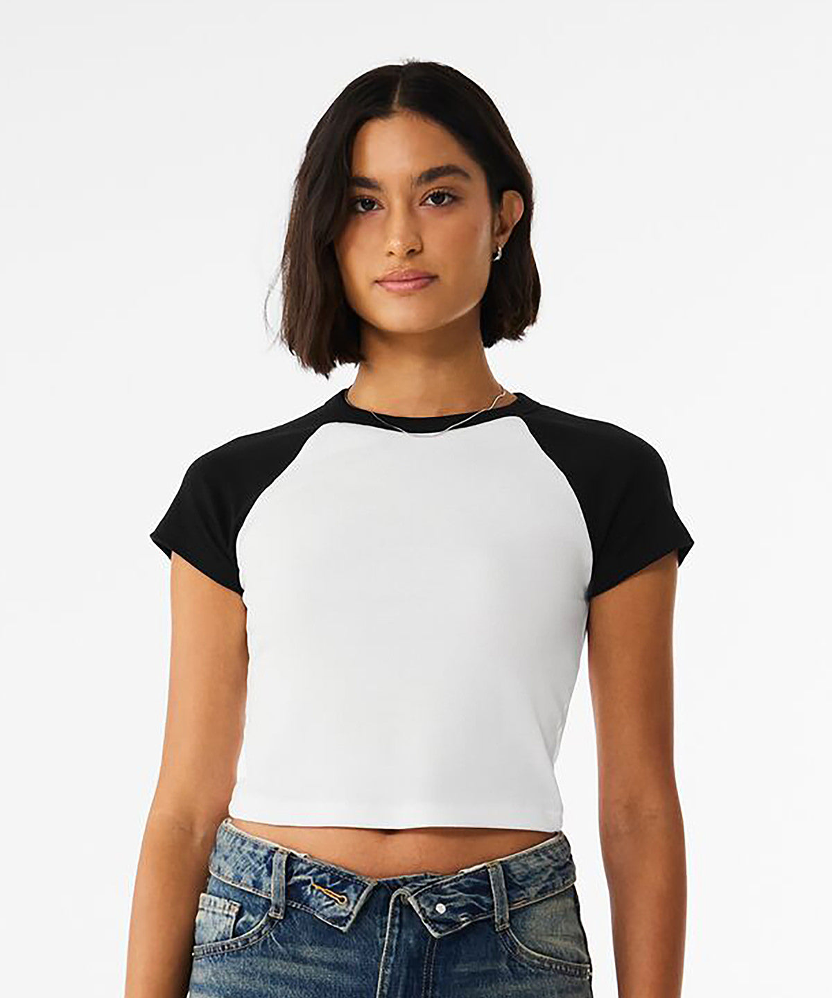 Bella Canvas Women’s micro rib raglan baby t-shirt, lifestyle photo