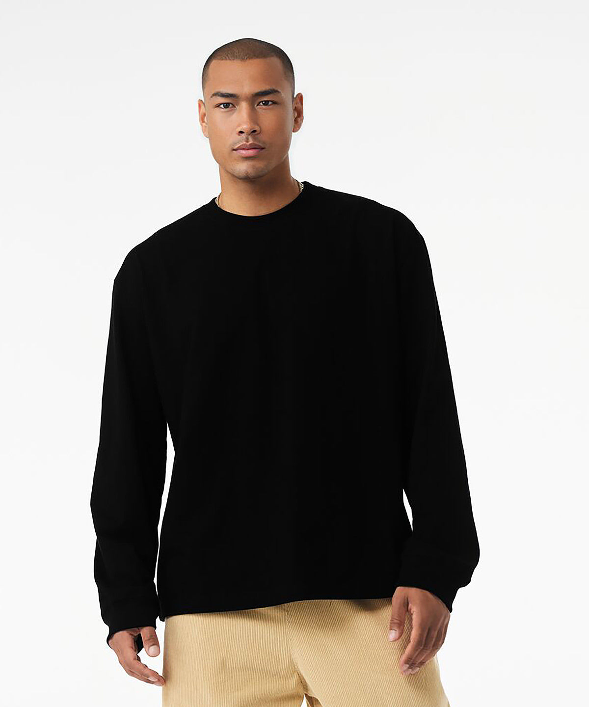 Bella Canvas Unisex long sleeve heavy tee, lifestyle photo