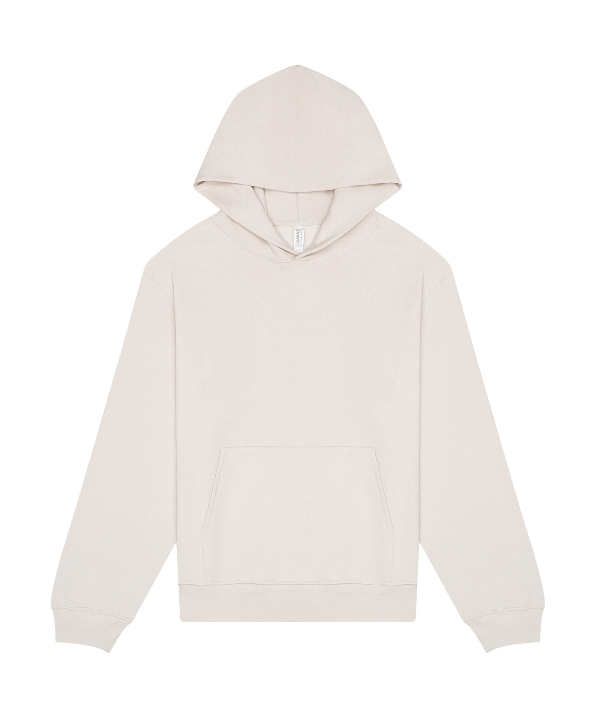 Bella Canvas Unisex heavy pullover hoodie in Dust, front view