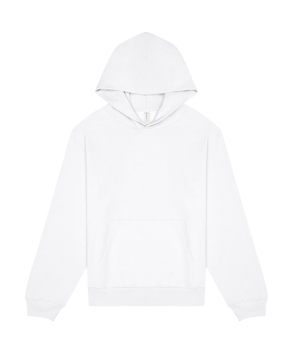 Bella Canvas Unisex heavy pullover hoodie in White, front view