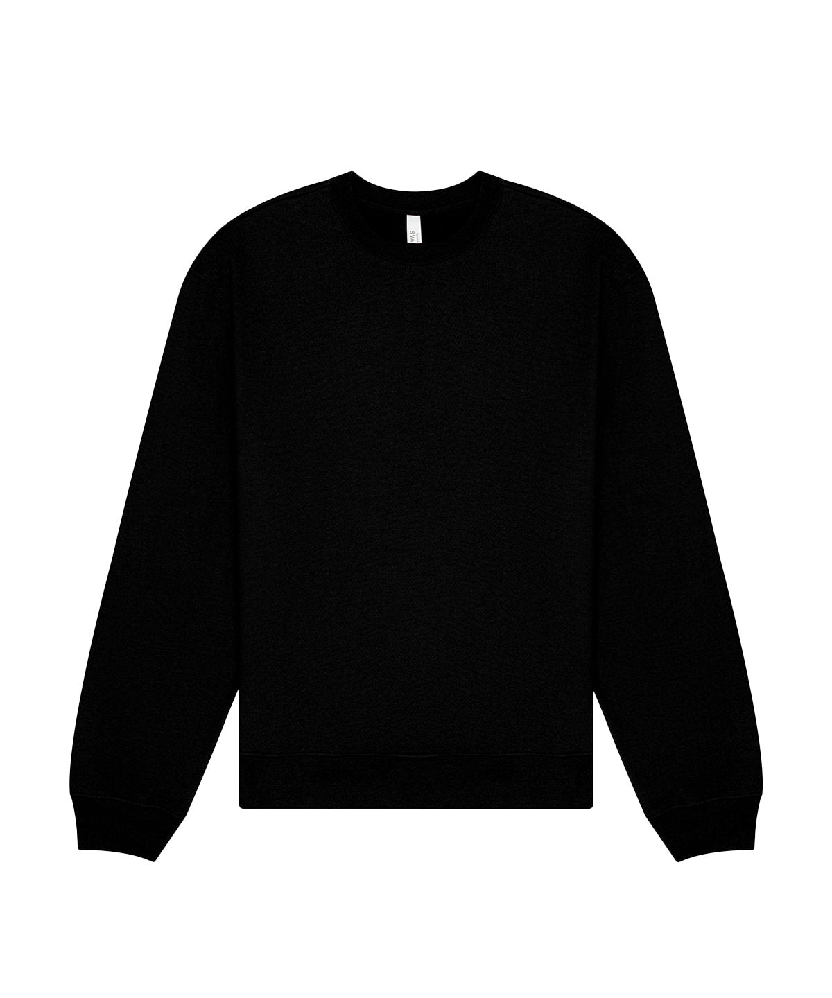 Bella Canvas Unisex crew neck heavy sweatshirt in Black, front view