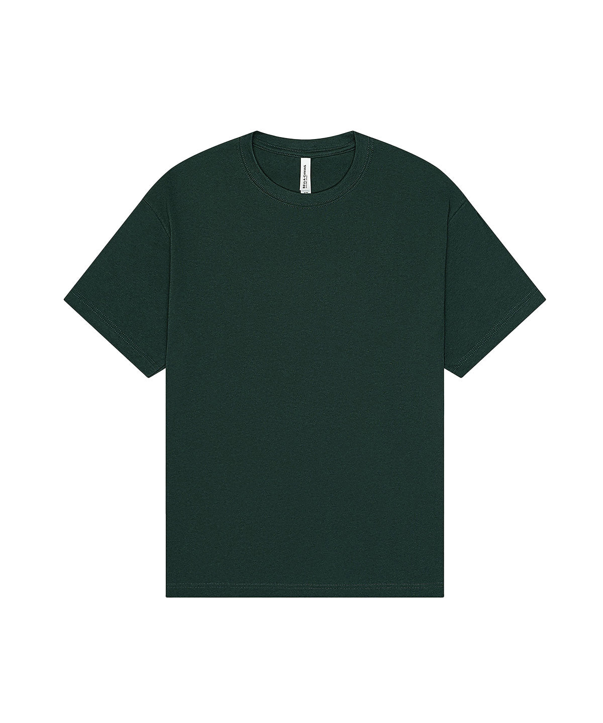 Bella Canvas Unisex heavy boxy tee in Forest, front view
