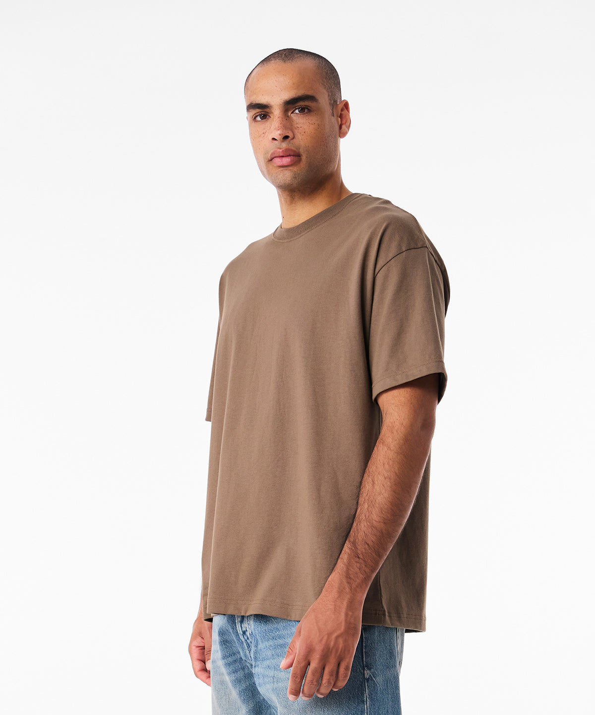Bella Canvas Unisex heavy boxy tee, lifestyle photo