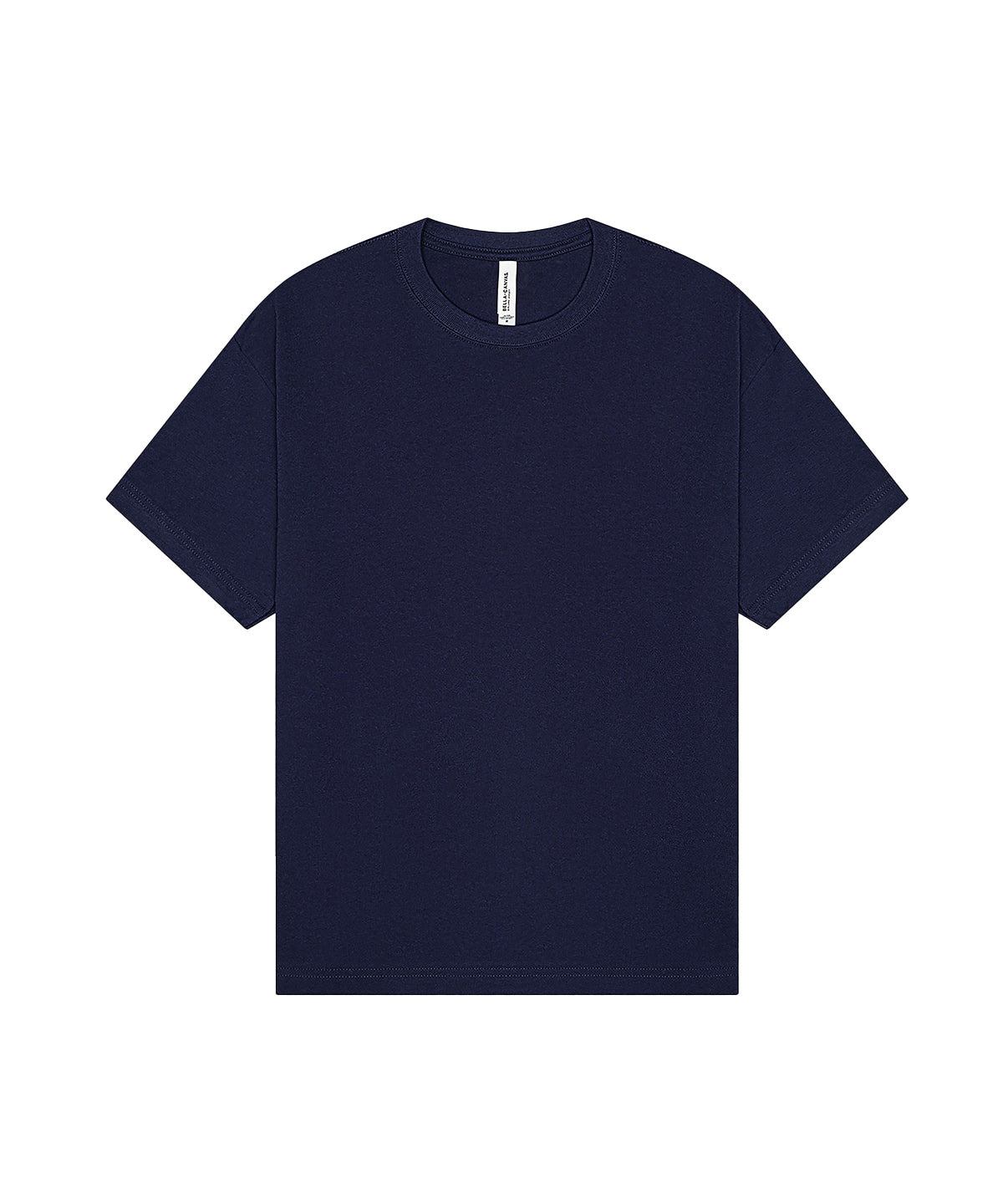 Bella Canvas Unisex heavy boxy tee in Navy, front view