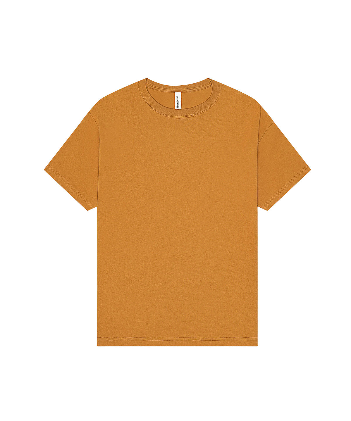 Bella Canvas Unisex heavy boxy tee in Toast, front view