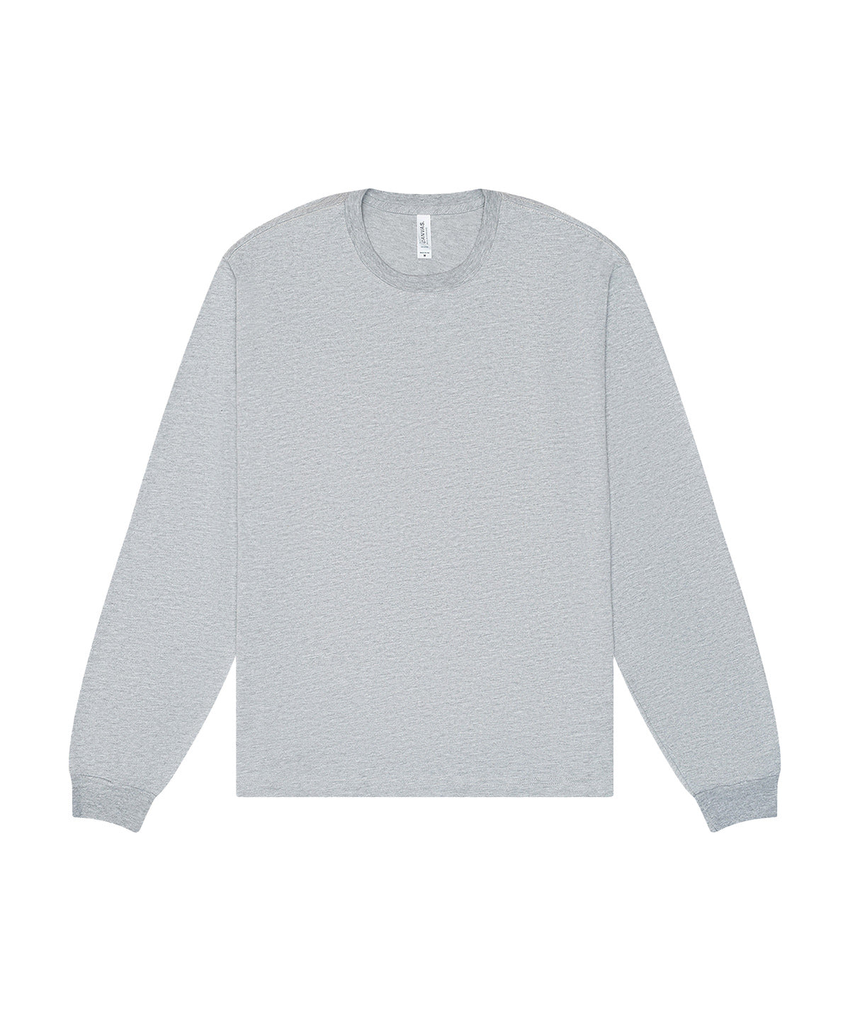 Bella Canvas Unisex heavy boxy long sleeve tee in Athletic Heather, front view
