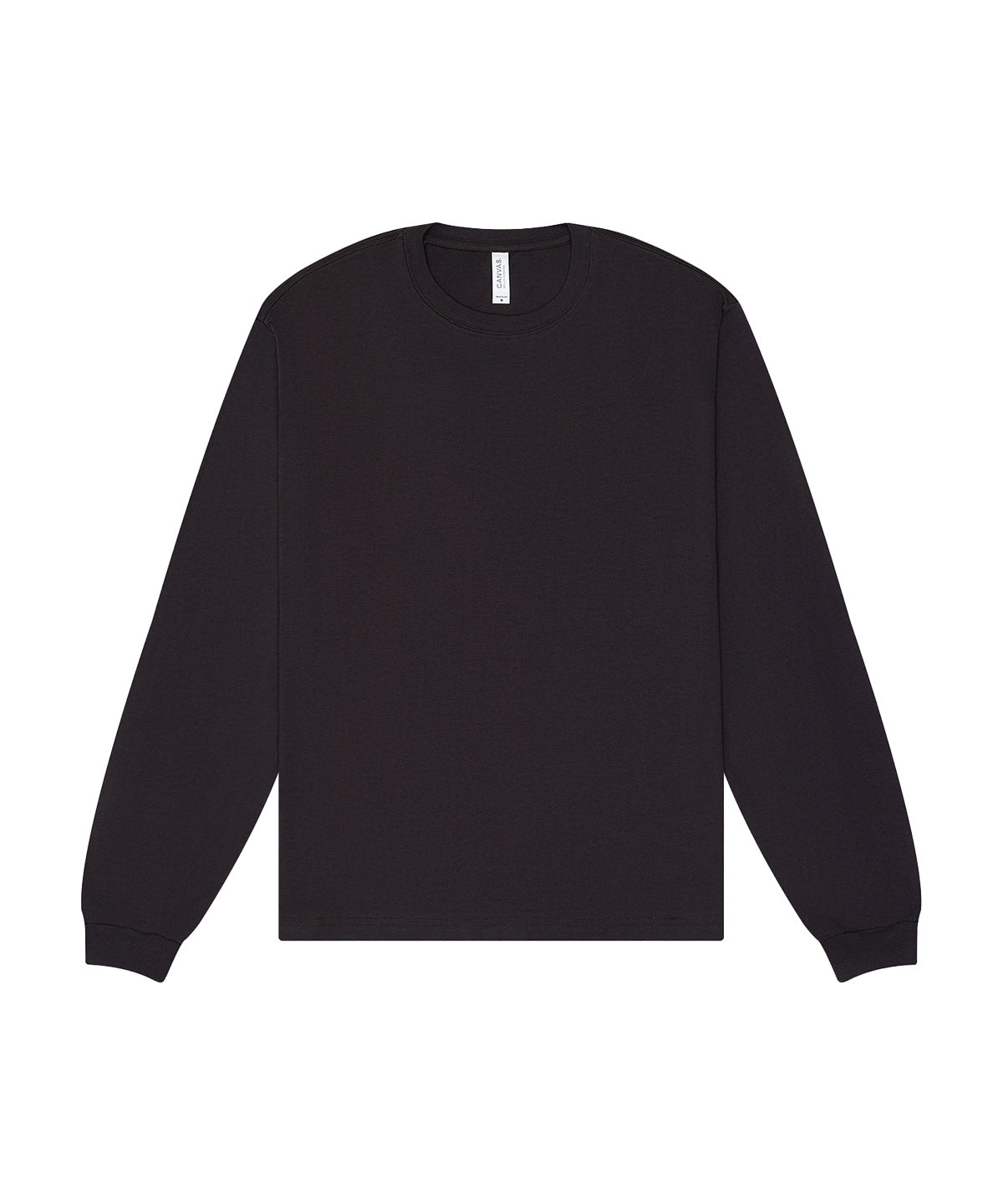 Bella Canvas Unisex heavy boxy long sleeve tee in Dark Grey, front view