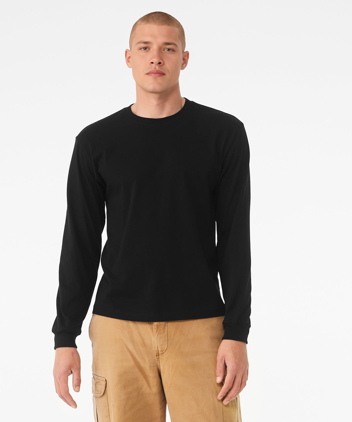 Bella Canvas Unisex heavy boxy long sleeve tee, lifestyle photo