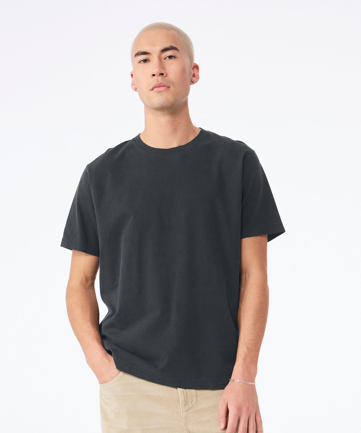 Bella Canvas Unisex heavyweight washed tee, lifestyle photo