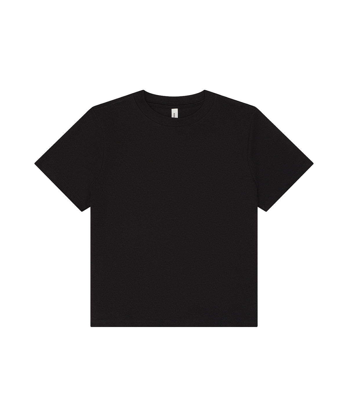 Bella Canvas Women’s heavy boxy tee in Black, front view