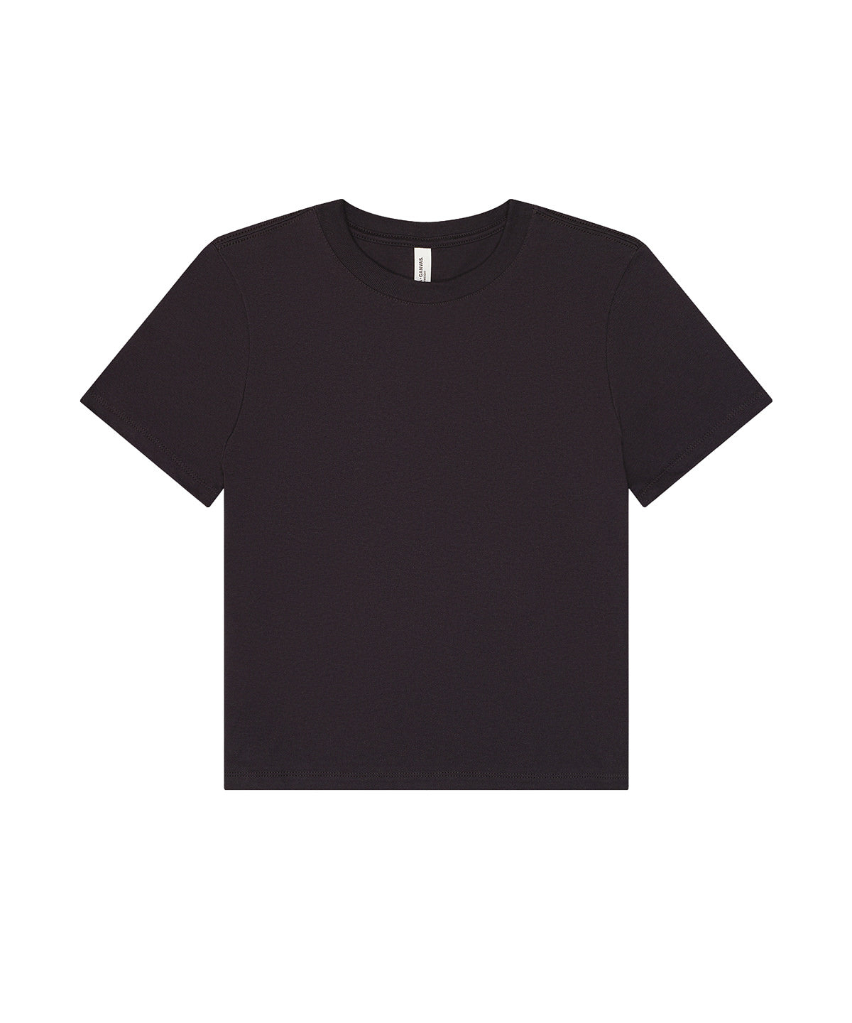 Bella Canvas Women’s heavy boxy tee in Dark Grey, front view