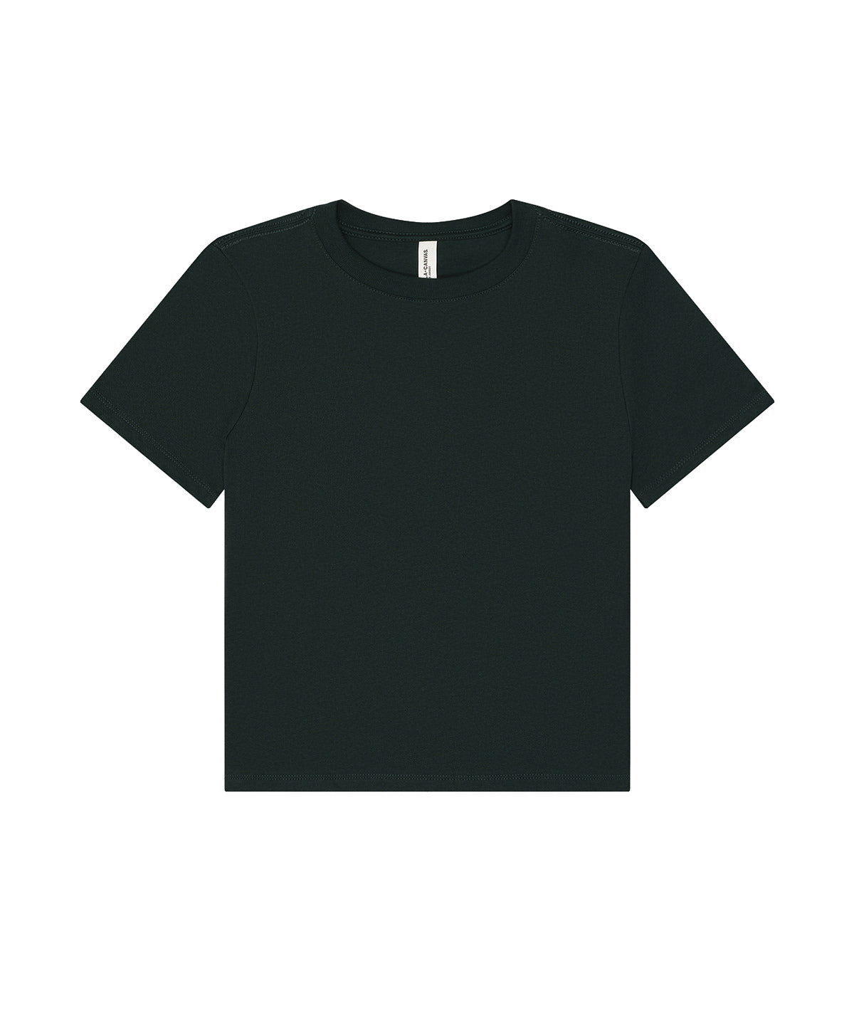 Bella Canvas Women’s heavy boxy tee in Forest, front view