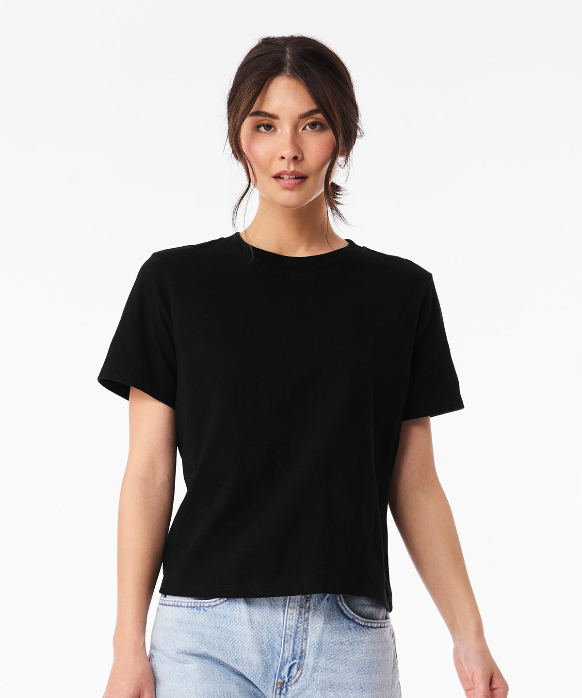 Bella Canvas Women’s heavy boxy tee, lifestyle photo