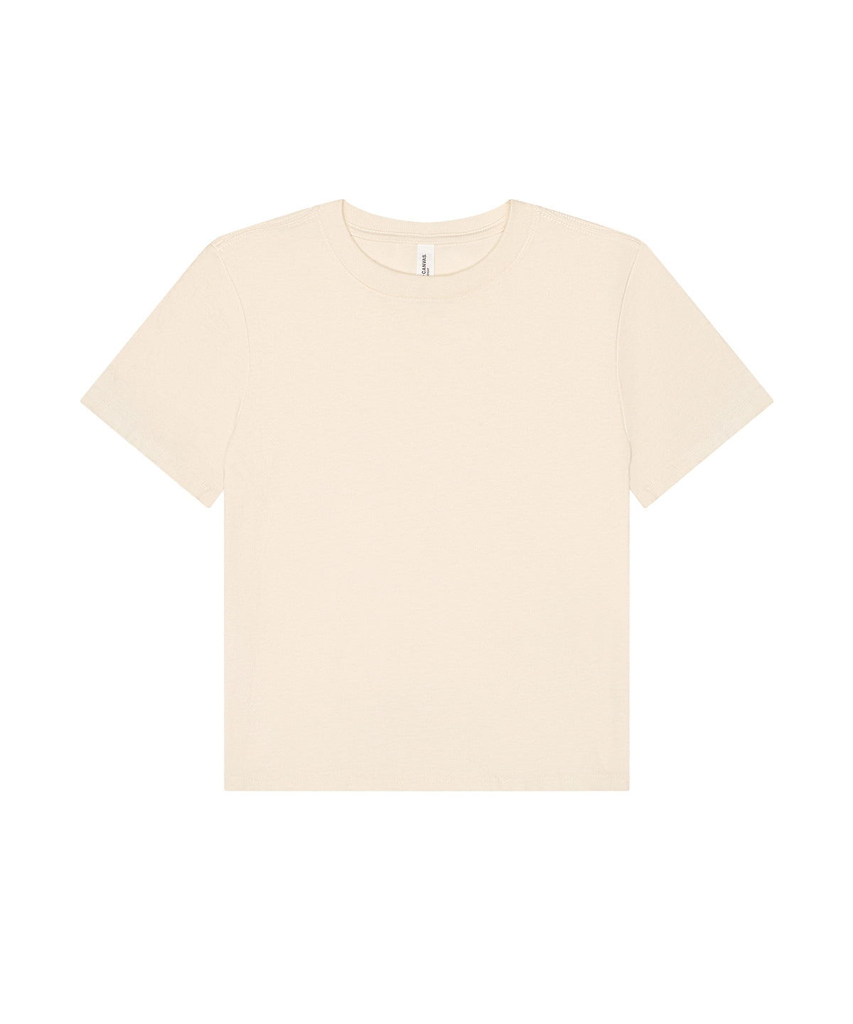 Bella Canvas Women’s heavy boxy tee in Natural, front view