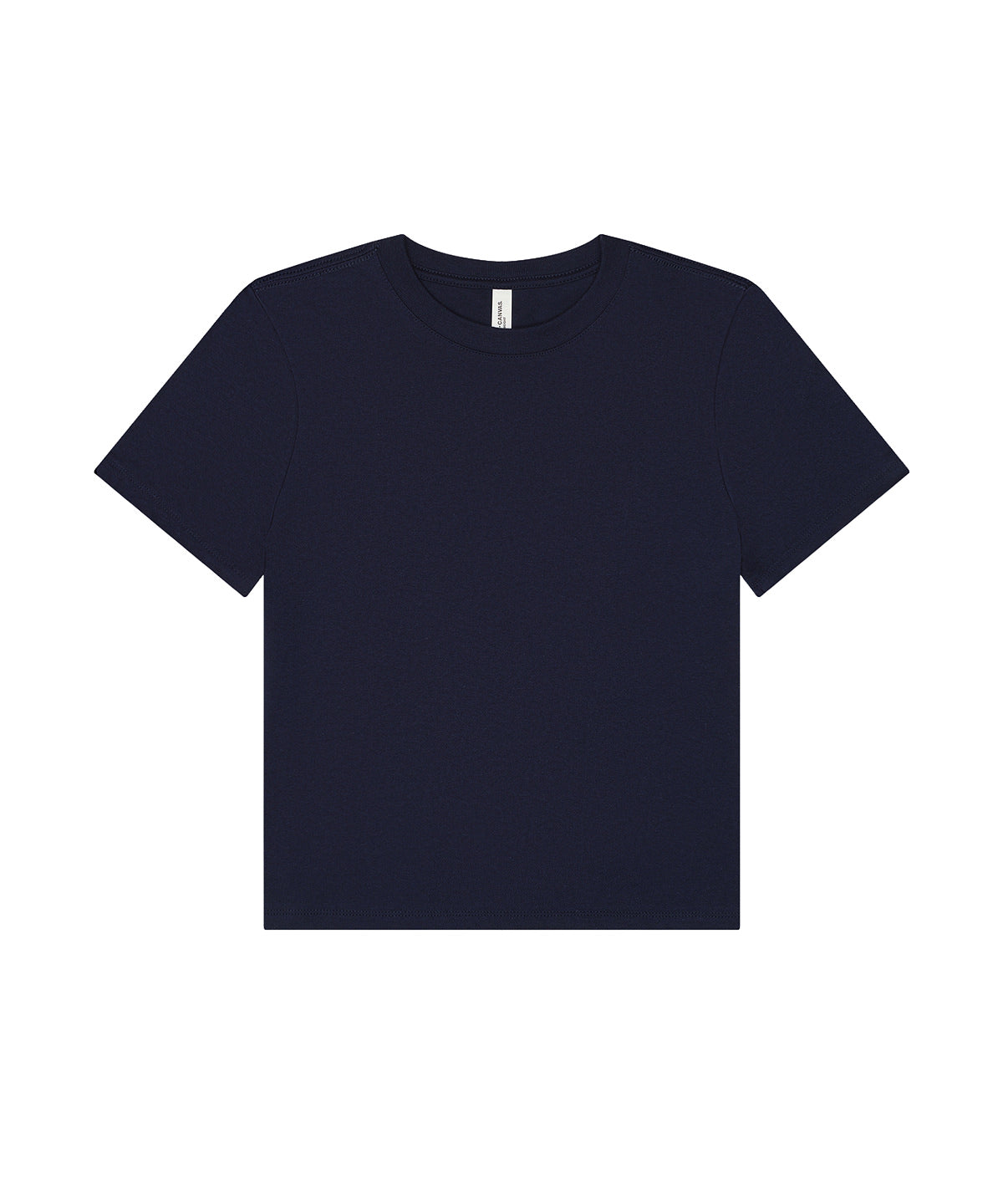 Bella Canvas Women’s heavy boxy tee in Navy, front view