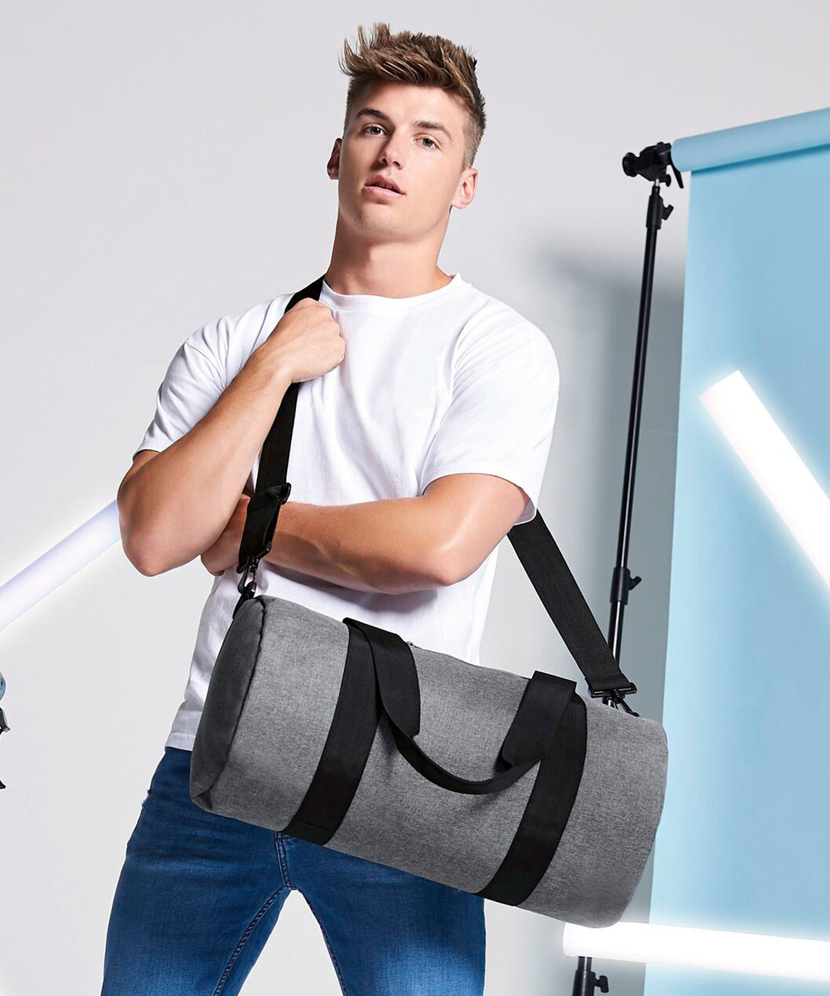 Bagbase Original barrel bag, lifestyle photo