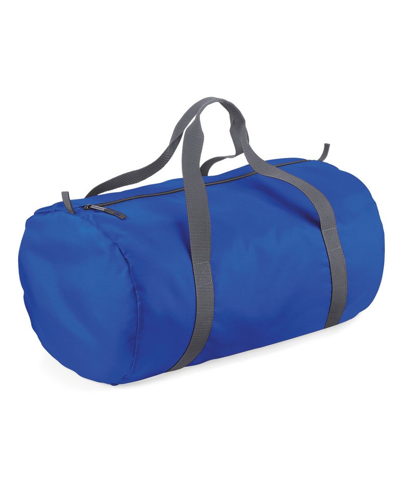 Bagbase Packaway barrel bag in Bright Royal, front view