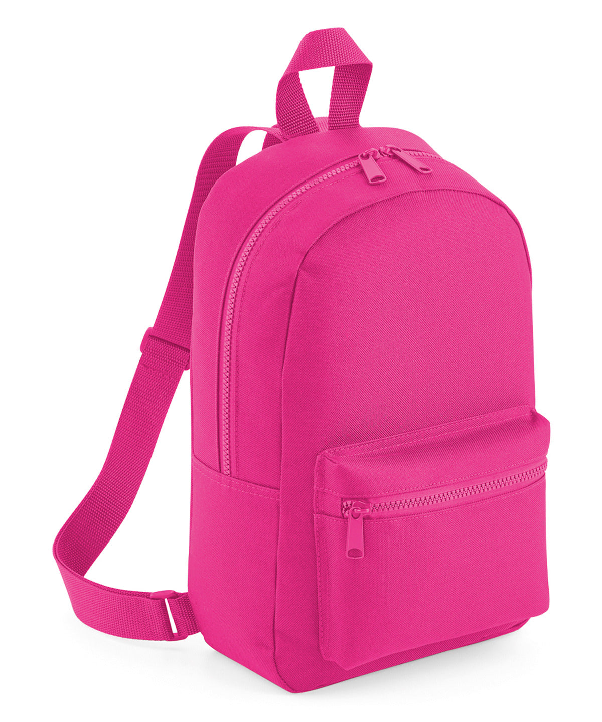 Bagbase Mini essential fashion backpack in Fuchsia, front view