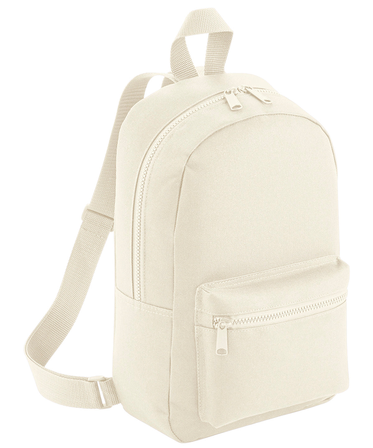 Bagbase Mini essential fashion backpack in Natural, front view