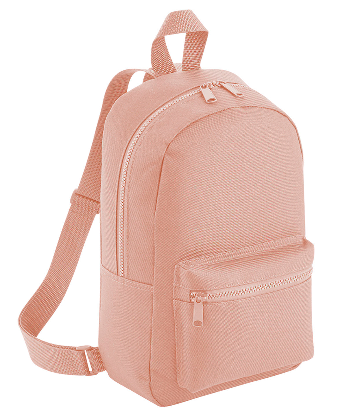 Bagbase Mini essential fashion backpack in Peach, front view