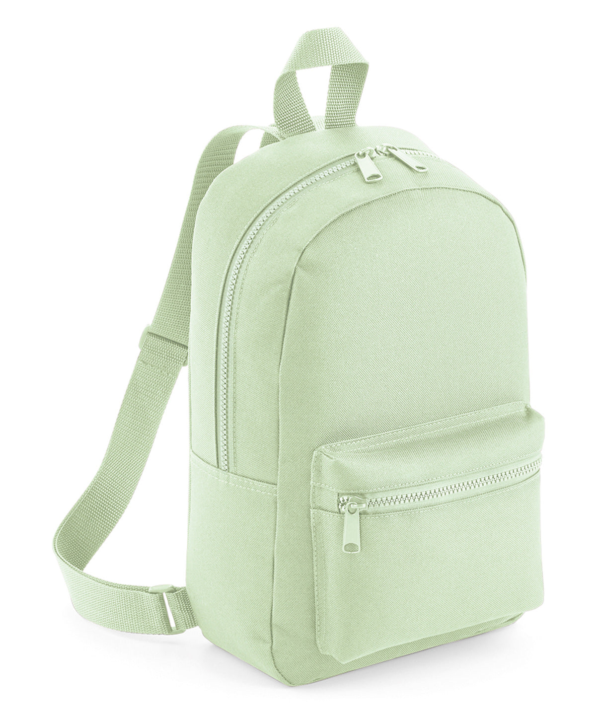 Bagbase Mini essential fashion backpack in Pistachio, front view