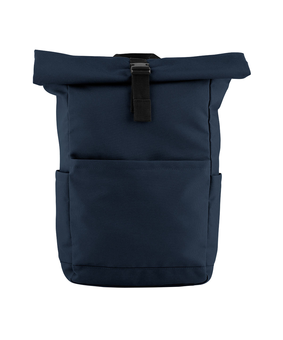 Bagbase Premium Recycled Roll Top Backpack in Navy, front view