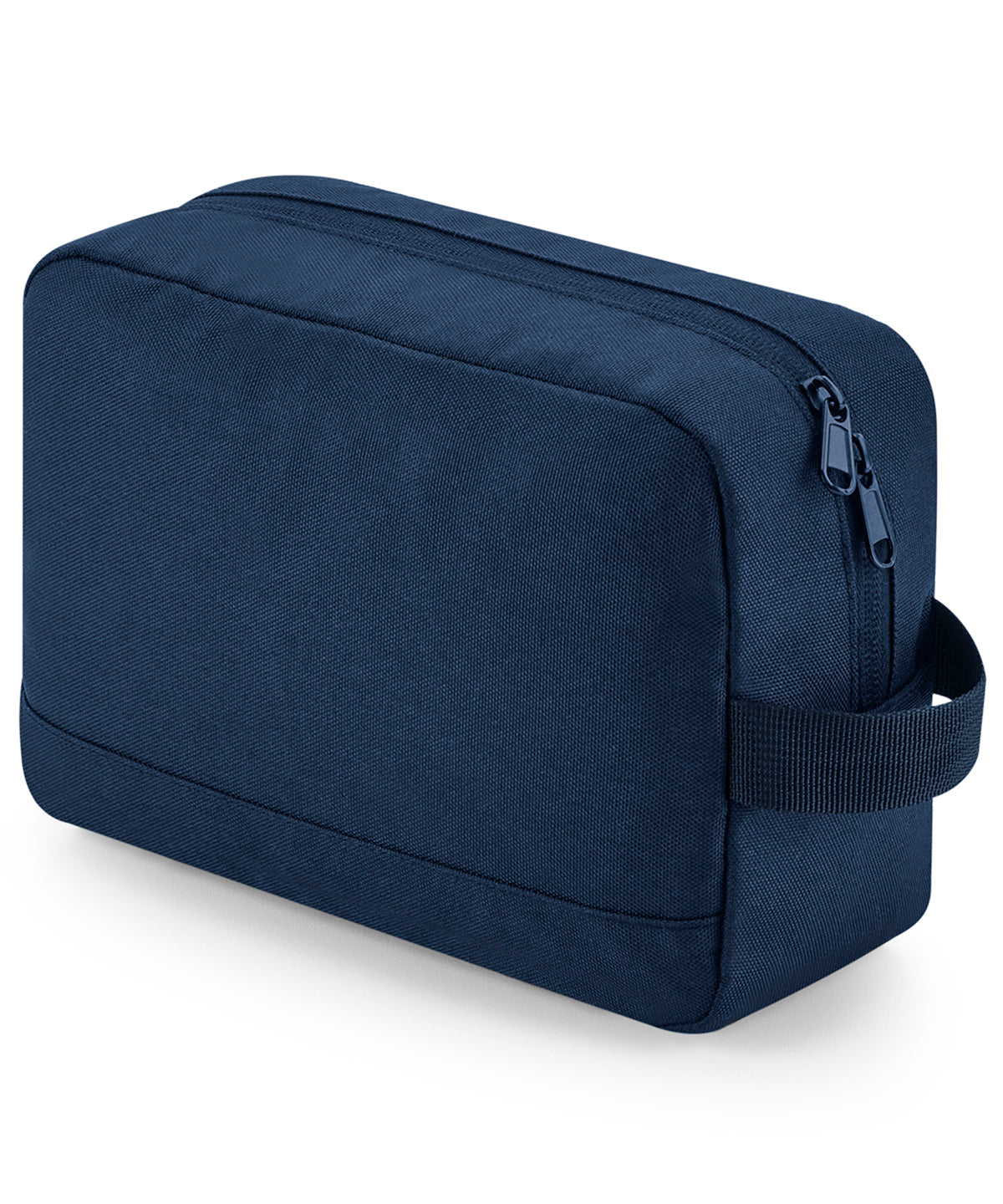 Bagbase Recycled essentials wash bag in Navy, front view
