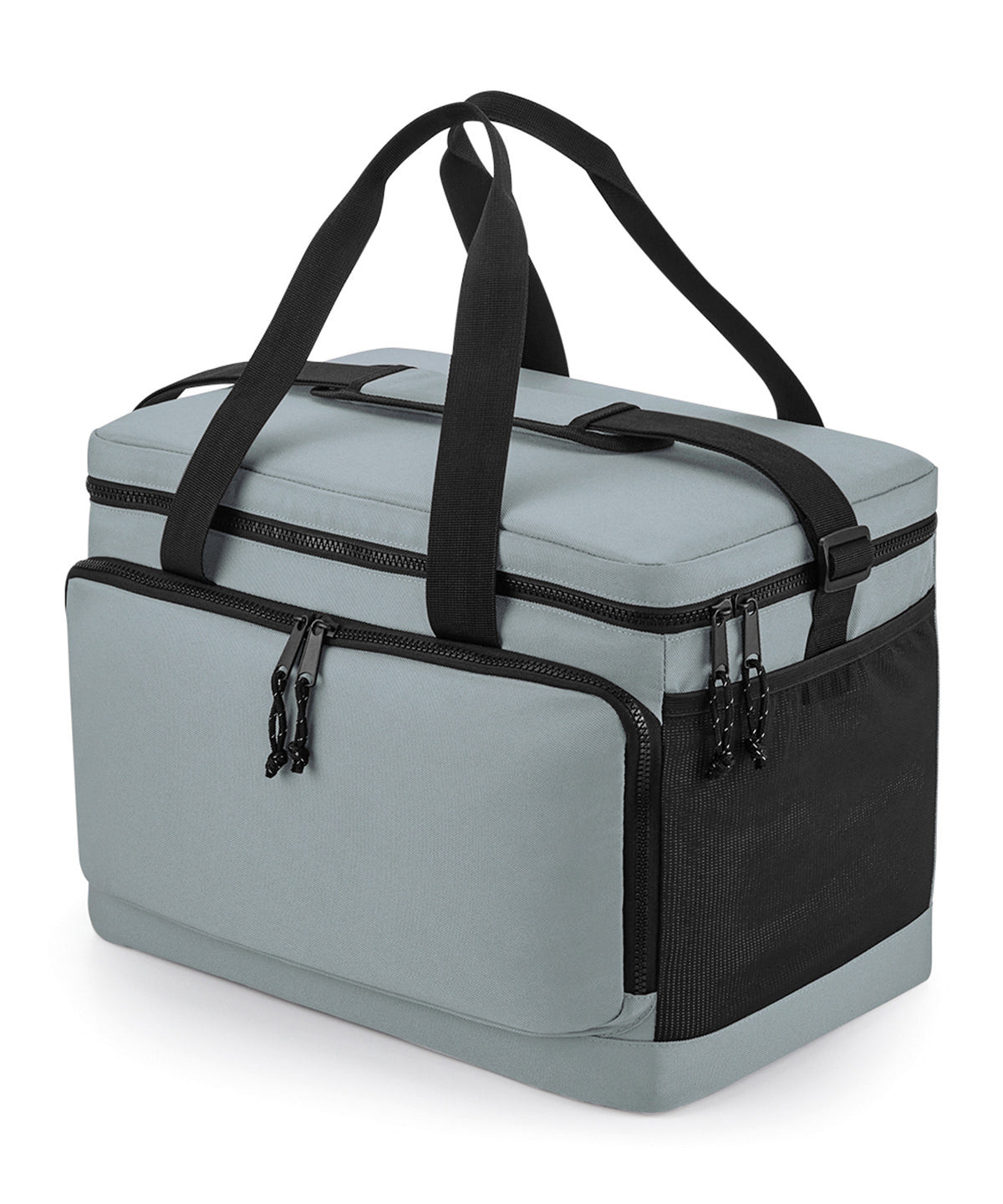 Bagbase Recycled large cooler shoulder bag in Pure Grey, front view
