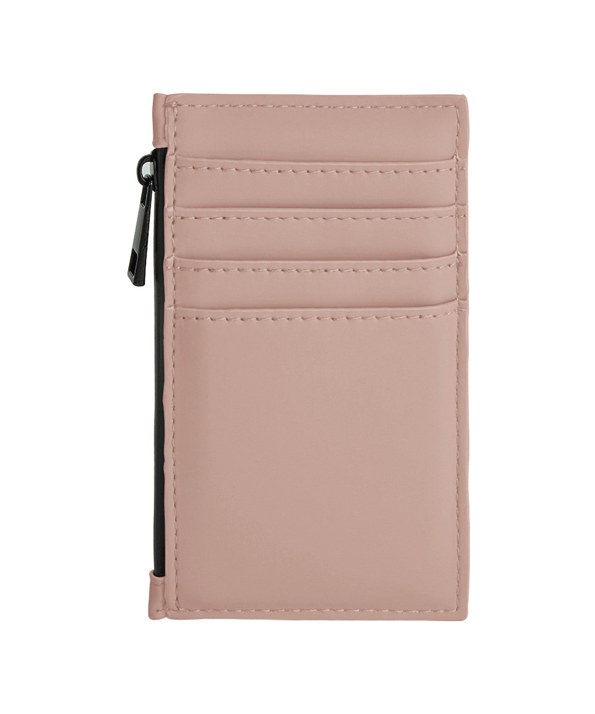 Bagbase Matte PU card holder in Nude Pink, front view