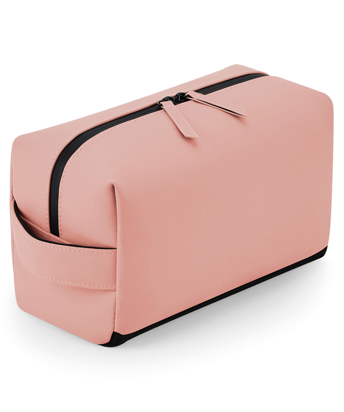 Bagbase Matte PU toiletry/accessory case in Nude Pink, front view