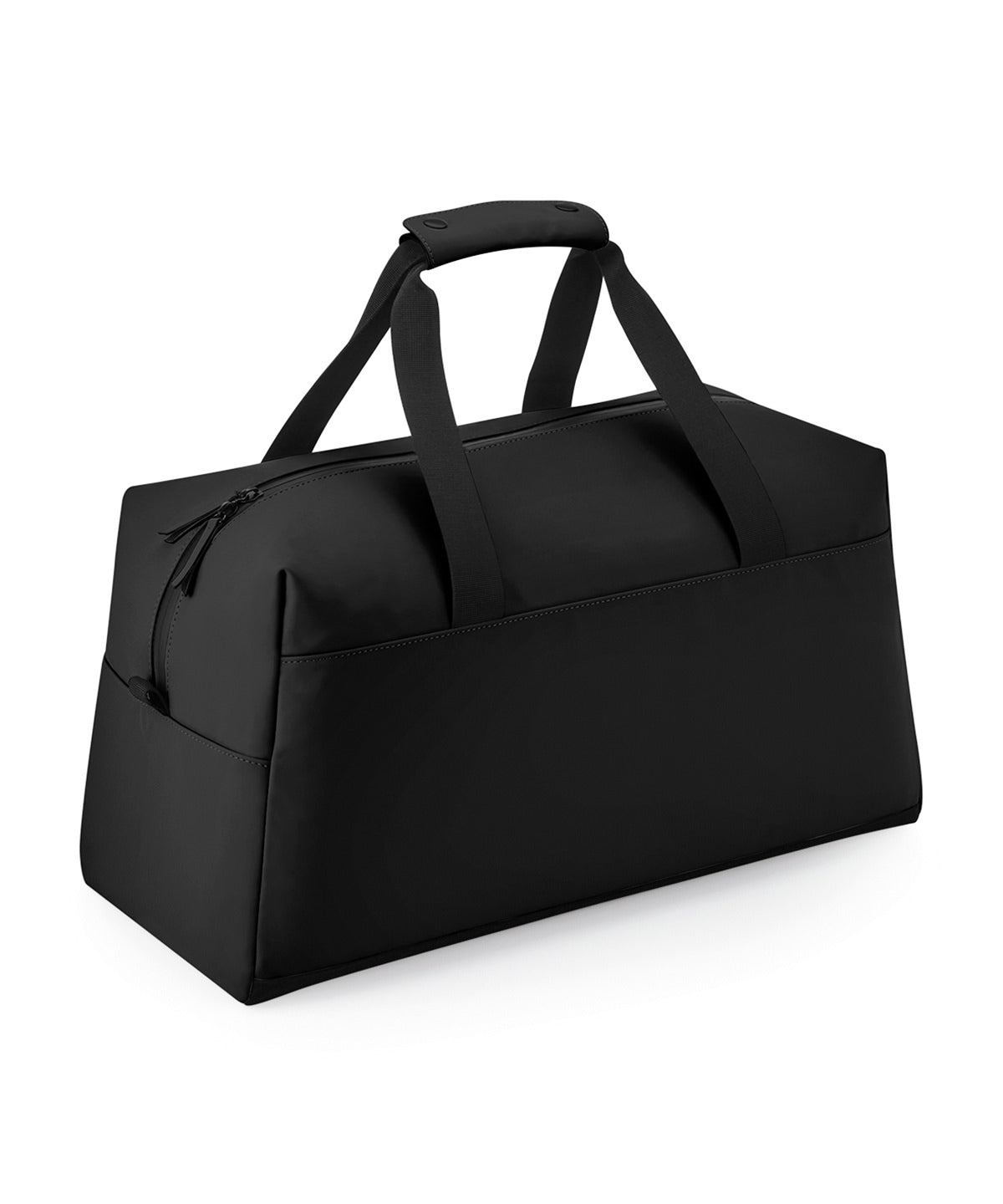 Bagbase Matte PU weekender in Black, front view