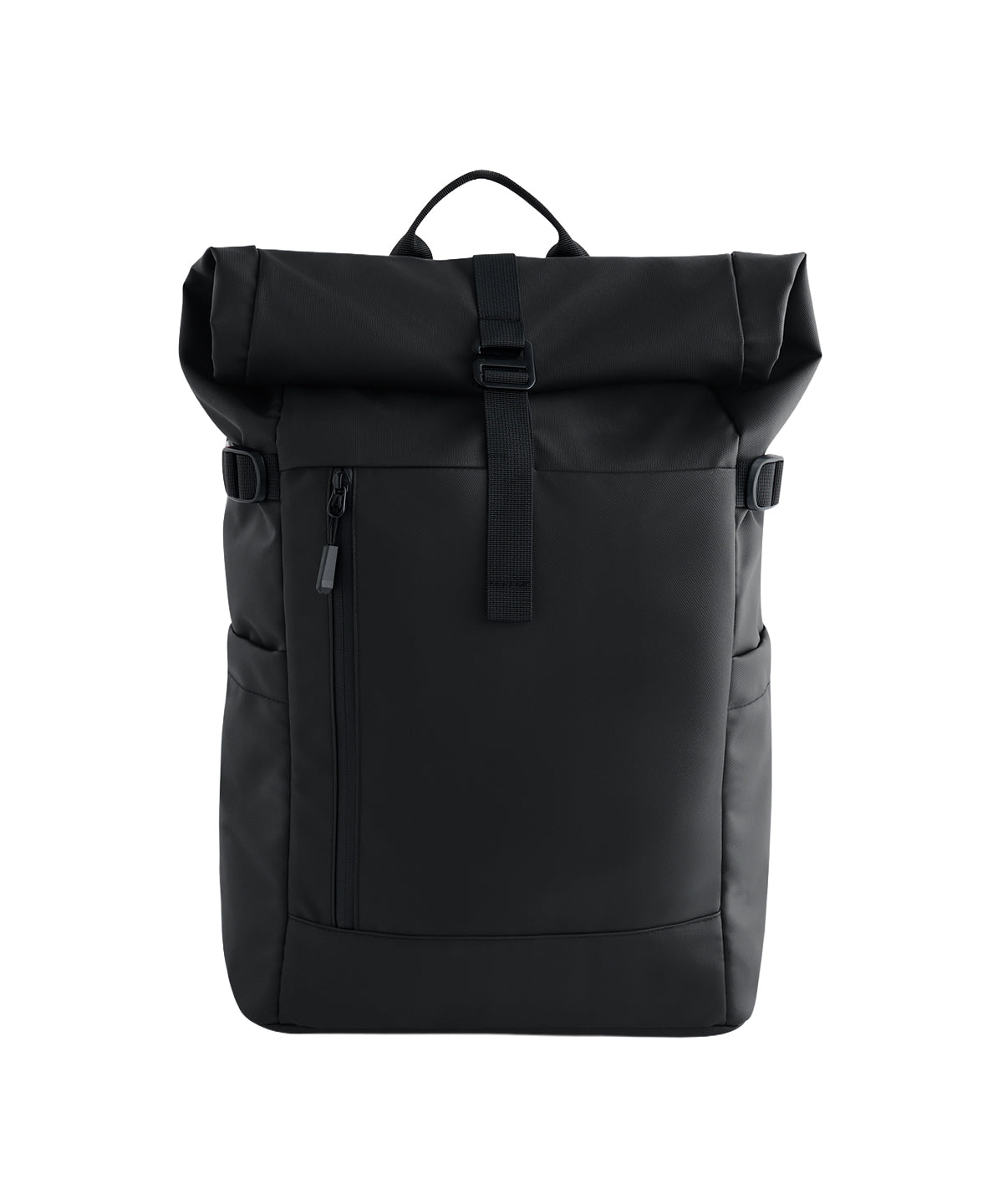 Bagbase Everyday carry 25 litre roll-top backpack in Black, front view