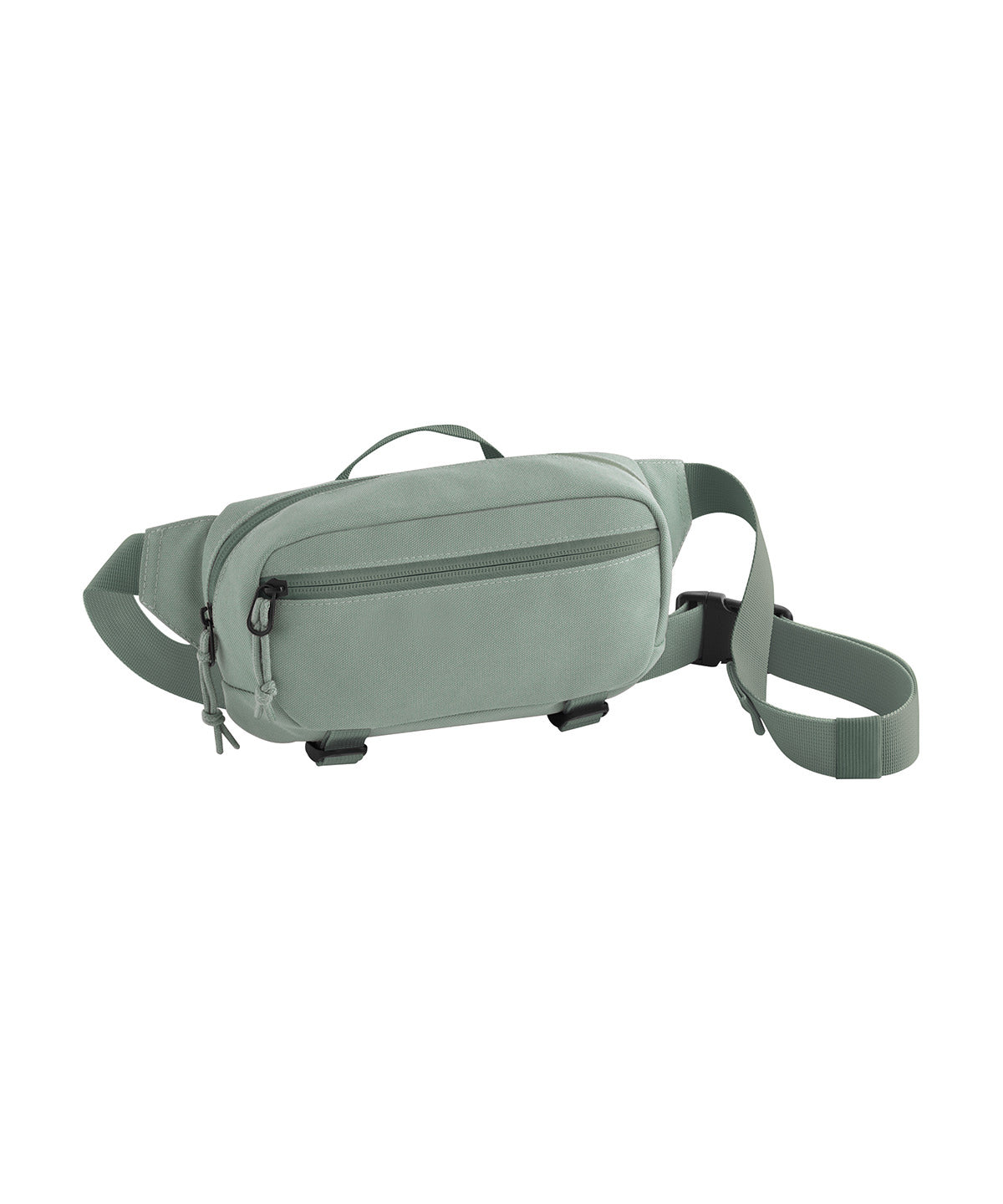 Bagbase Ramble belt bag in Dusty Green, front view