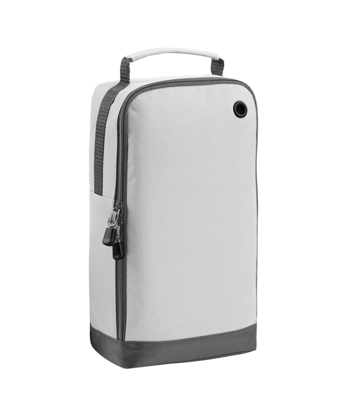 Bagbase Athleisure sports shoe/accessory bag in Ice Grey, front view