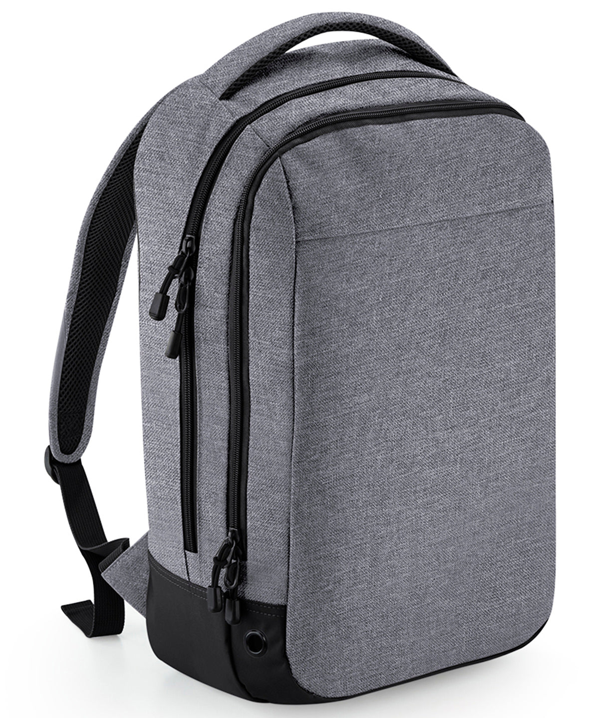 Bagbase Athleisure sports backpack in Grey Marl, front view