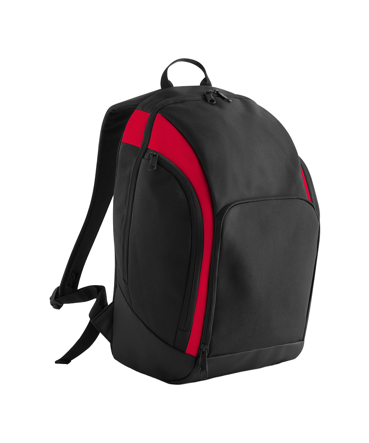 Bagbase Teamwear backpack in Black/Red, front view