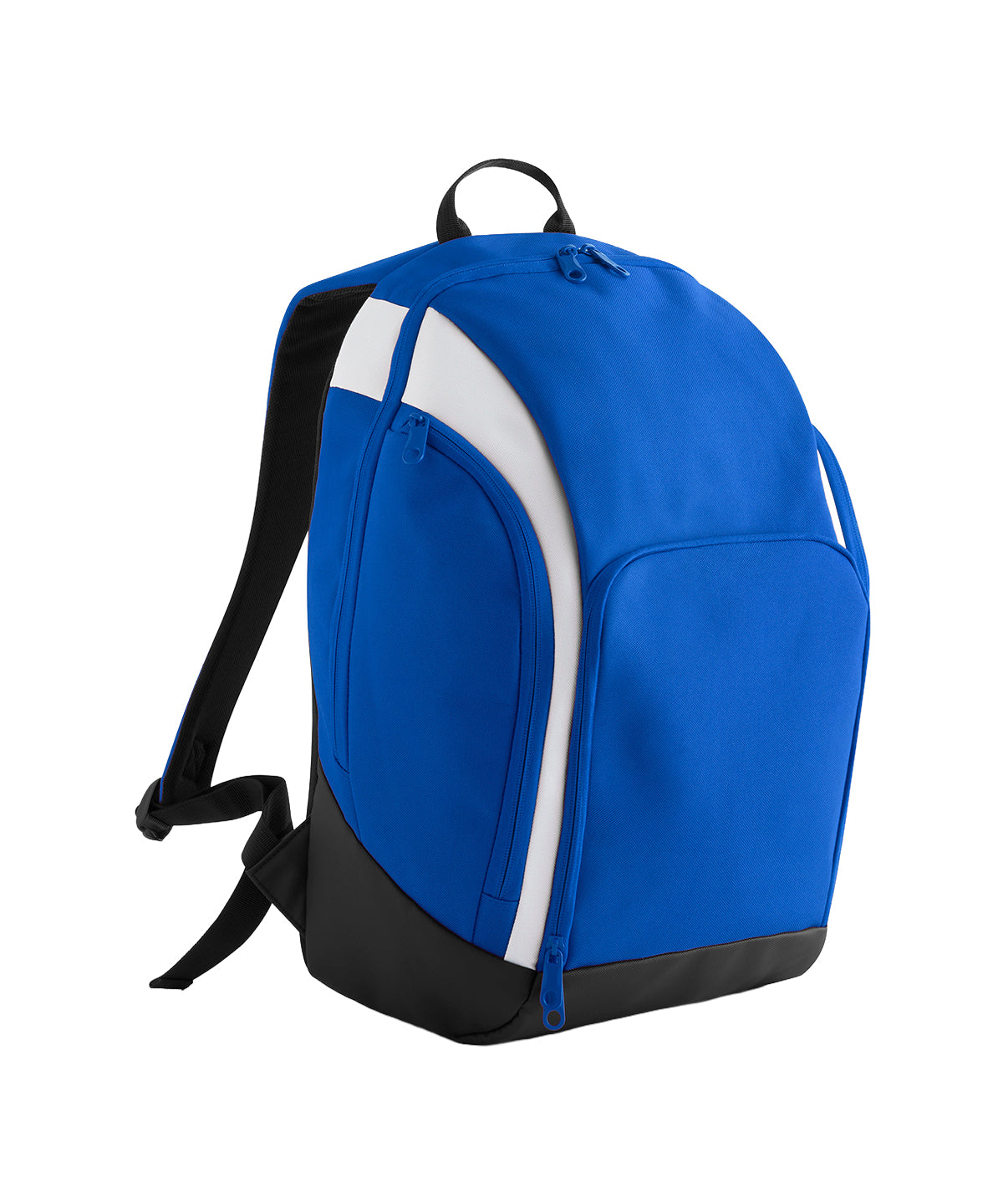 Bagbase Teamwear backpack in Royal/White/Black, front view