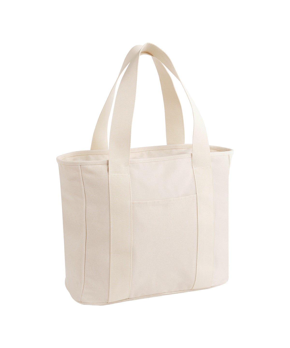 Bagbase Edit canvas tote in Natural/Natural, front view