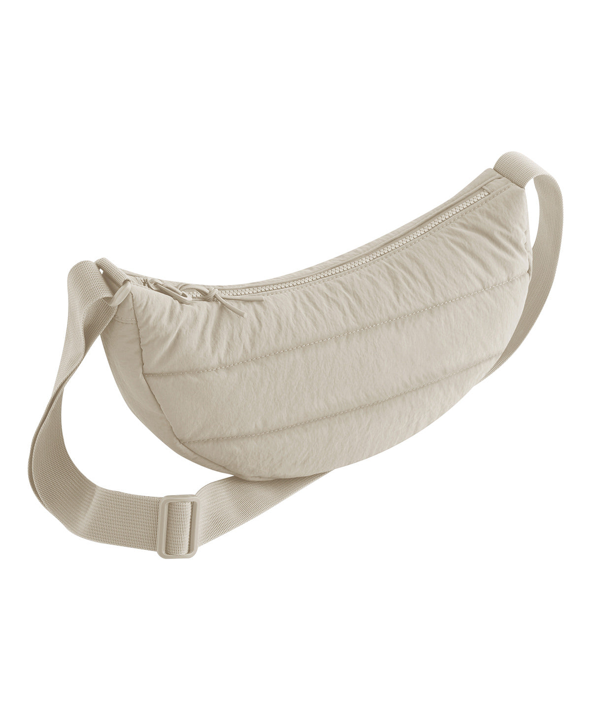 Bagbase Quilted cross-body bag in Natural Stone, front view